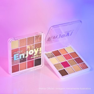 Paleta de Sombras 16 Cores Cor 01 Enjoy #Divirta-Se Mahav