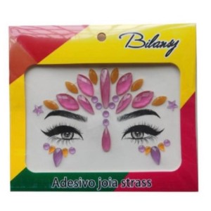 Kit 12 Máscara c/ Strass Brilha no Escuro p/ Carnaval Cartela Bilansy