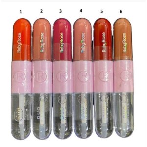 Batom Líquido + Gloss Duo D03 Ruby Rose