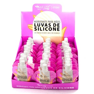 Box 50 Creme para Mãos Luvas de Silicone Max Love 50 g