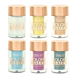 Kit 6 Glitter Pigmento Eyeshadow Pink 21