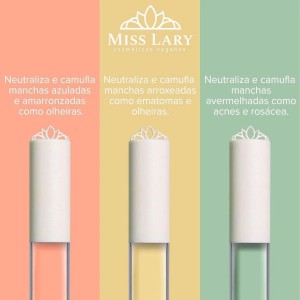 Corretivo Líquido Colorido Amarelo Miss Lary