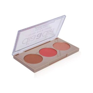 Kit 2 Trio Contorno Blush Iluminador Dia a Dia Mahav