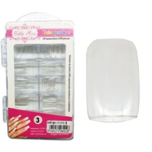Unha Postiça Super Curta Transparente Hello Mini C/100 - OY099-3