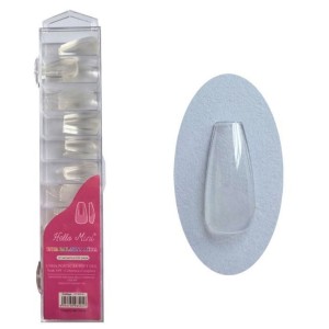 Unha Postiça Soft Gel Fosco Bailarina Média Transparente Hello Mini c/120