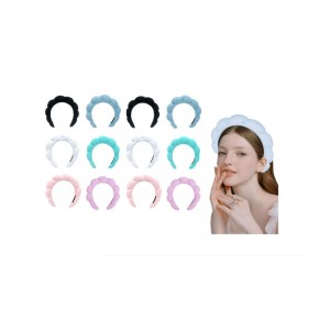 Kit 12 Tiara Nuvem p/ Skin Care e Maquiagem