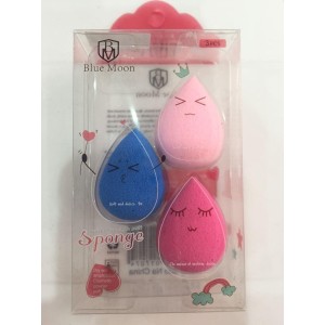 Kit 3 Esponja para Maquiagem Blue Moon Gota