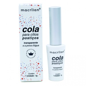 Cola para Cílios Postiços Macrilan Transparente A Prova D'água 7g
