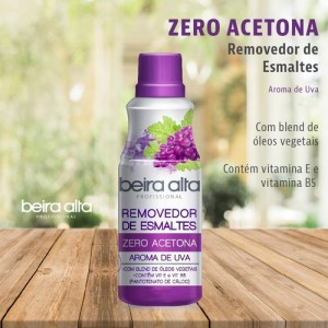 Removedor Zero Acetona 450 ml Aroma Uva Beira Alta