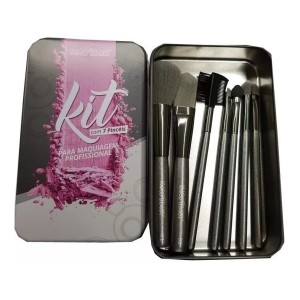Kit Píncel Macrilan C/7 Peças Estojo Lata
