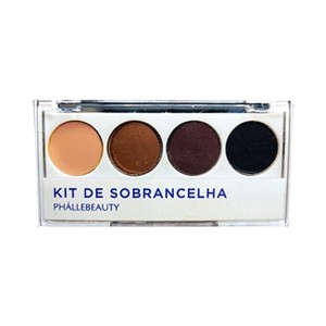 Kit de Sombra para Sobrancelha c/ 4 Phállebeauty com espelho