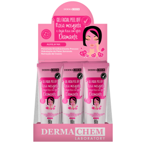 Box 9 Gel Peel Off Rosa Mosqueta e Argila Rosa Dermachem 60 G