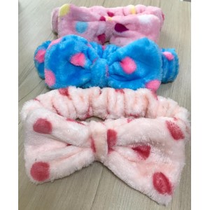 Faixa Facial Pelúcia Toalha p/ Maquiagem Cabelo Rosto