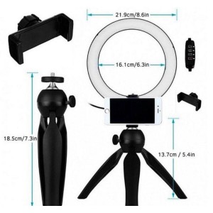Iluminador de Led Ring Light Dura Well USB 16CM