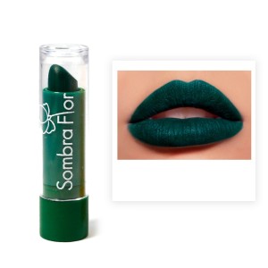 Batom Bala Bastão Matte Verde Sombra Flor