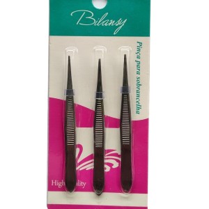 Kit 3 Pinças para Sobrancelhas e Pelos Bilansy