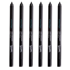 Kit 6 Lápis Delineador p/ Olhos 365 á prova D'água Preto Luisance
