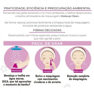 Toalha Demaquilante Make Up Clean Mahav
