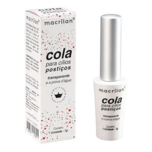 Box 56 Cola para Cílios Postiços Macrilan Transparente A Prova D'água 7g