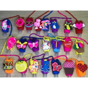 Kit 5 Porta Álcool em Gel de Bolsa 35ml Capinha Divertida