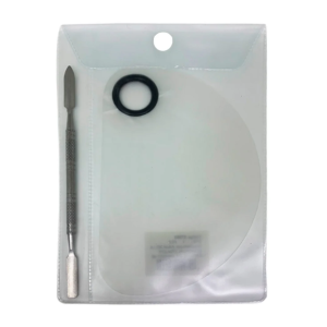 Placa e Espátula p/ Maquiagem em Acrílico Grande Hello Mini