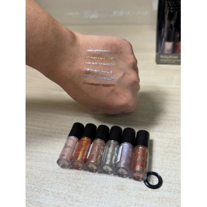 Kit 6 Delineador Glitter Shine Ruby Rose